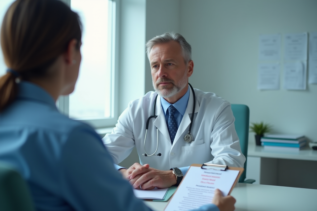 Médecin professionnel dans une clinique moderne et lumineuse