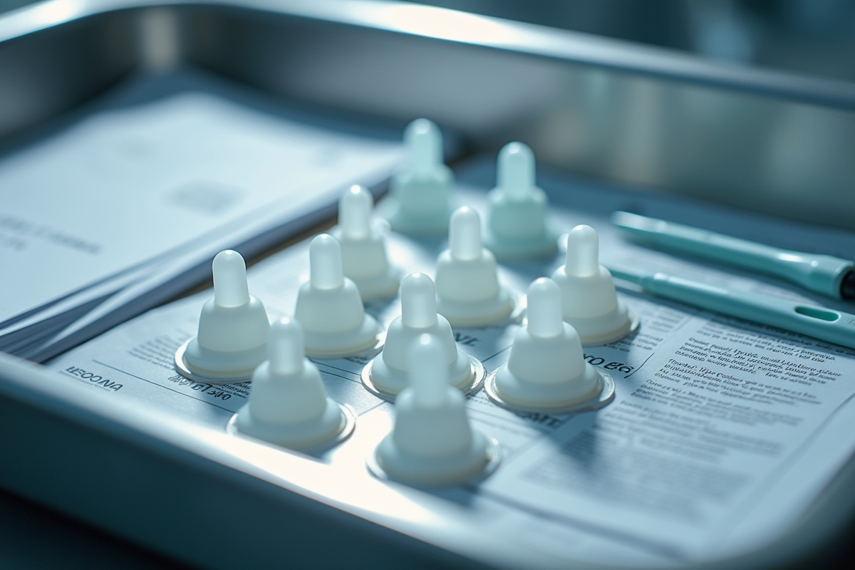 Ventouses en tray inox avec documents de regulation